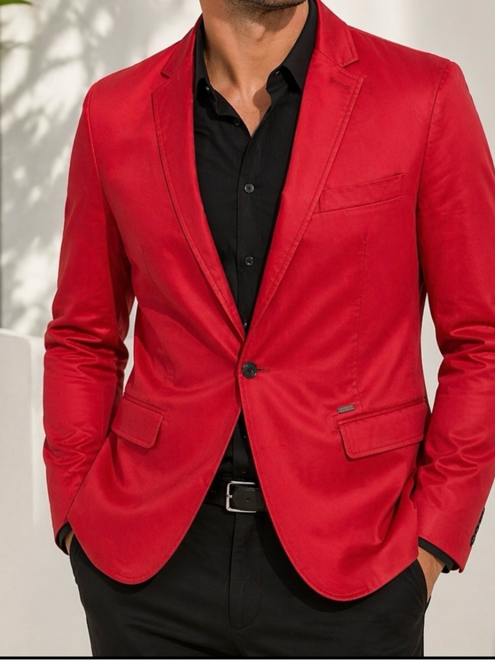 Guess Vibrant Red Blazer